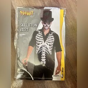 Spirit Black and White Skeleton Vest